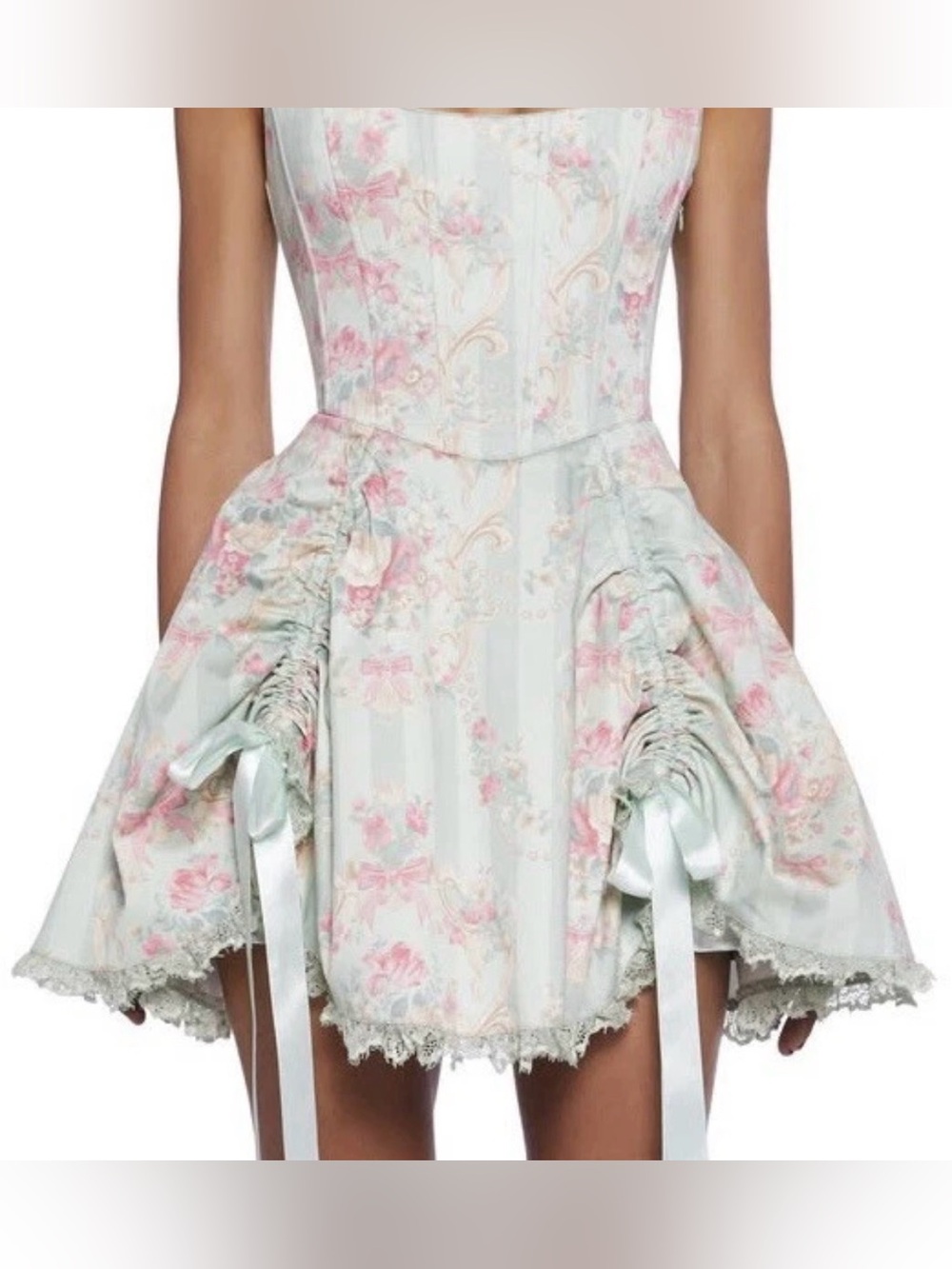 Sugar Thrillz Ardent Affection Corset Mini Dress Whimsigoth Ballet Twill Regency
